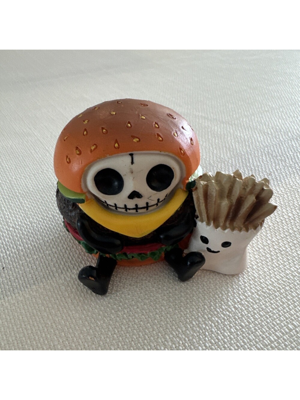 PT Furry Bones Burger with Fries Skull Resin Mini Figure